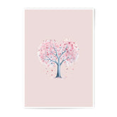 Heart Tree Photographic Print, Pink Tree Art, Love Tree Poster, Valentine's Day Gift, Anniversary Gift, Wall Decor, Home Decor - Tawshia